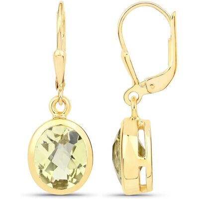 Vira Jewels Ohrhänger 925-Sterling Silber vergoldet Glänzend Lemon Quarz grün Gold Einheitsgröße Vira Jewels Ohrhänger 925-Sterling Silber vergoldet Glänzend Lemon Quarz grün Gold Einheitsgröße