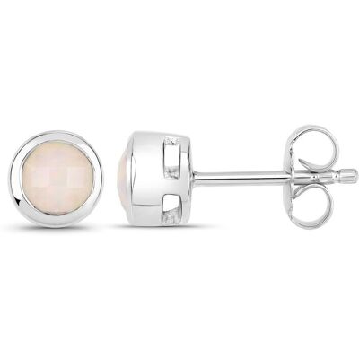 Vira Jewels Ohrstecker 925-Sterling Silber rhodiniert glänzend Opal weiß rund Silber Einheitsgröße Vira Jewels Ohrstecker 925-Sterling Silber rhodiniert glänzend Opal weiß rund Silber Einheitsgröße