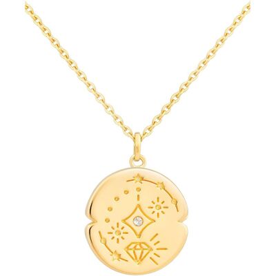 cai Halskette 925 Sterling Silber Topas Tattoo Motiv rund Gold Einheitsgröße cai Halskette 925 Sterling Silber Topas Tattoo Motiv rund Gold Einheitsgröße