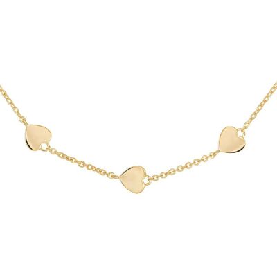 cai Kette 925 Sterling Silber vergoldet Herzen Gold Einheitsgröße cai Kette 925 Sterling Silber vergoldet Herzen Gold Einheitsgröße
