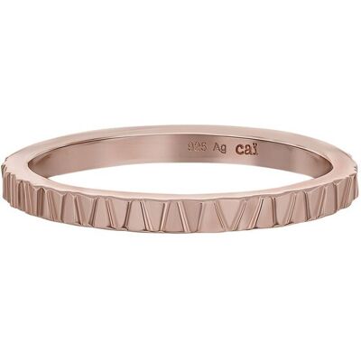 cai Ring 925 Silber rosévergoldet Muster Stacking Roségold R 1/2 cai Ring 925 Silber rosévergoldet Muster Stacking Roségold R 1/2