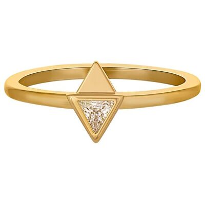 cai Ring 925 Silber vergoldet mit Zirkonia Dreieck Gold NICHT cai Ring 925 Silber vergoldet mit Zirkonia Dreieck Gold NICHT