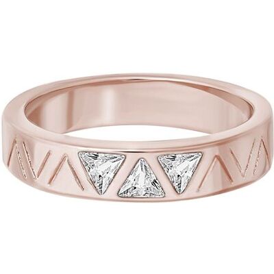 cai Ring 925 Sterling Silber rosé vergoldet mit Zirkonia Dreiecken Roségold Q cai Ring 925 Sterling Silber rosé vergoldet mit Zirkonia Dreiecken Roségold Q