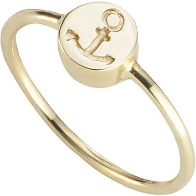cai Ring 925/- Sterling Silber vergoldet Anker Gold L 1/2 cai Ring 925/- Sterling Silber vergoldet Anker Gold L 1/2
