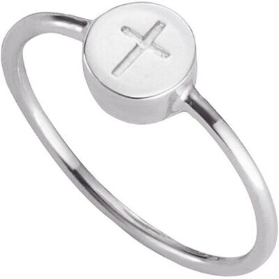 cai Ring 925/- Sterling Silber rhodiniert Kreuz Silber NICHT cai Ring 925/- Sterling Silber rhodiniert Kreuz Silber NICHT