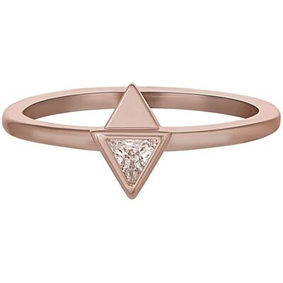 cai Ring 925 Silber rosévergoldet mit Zirkonia Dreieck Roségold O 1/2 cai Ring 925 Silber rosévergoldet mit Zirkonia Dreieck Roségold O 1/2