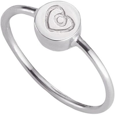 cai Ring 925/- Sterling Silber rhodiniert Herz Silber NICHT cai Ring 925/- Sterling Silber rhodiniert Herz Silber NICHT