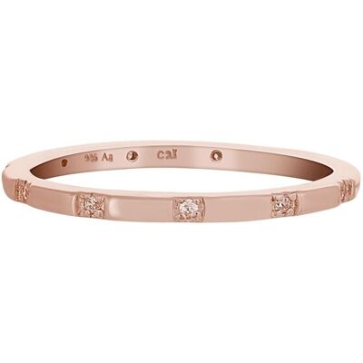 cai Ring 925 Silber rosévergoldet mit Zirkonia Stacking Roségold ICH cai Ring 925 Silber rosévergoldet mit Zirkonia Stacking Roségold ICH