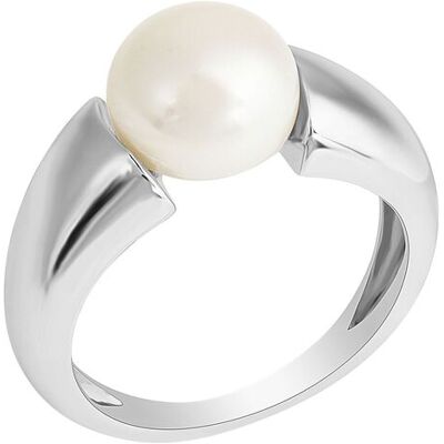 Zeeme Pearls Ring Silber 925 rhodiniert mit einer weißen Perle 10-10,5mm Silber K 1/3 Zeeme Pearls Ring Silber 925 rhodiniert mit einer weißen Perle 10-10,5mm Silber K 1/3