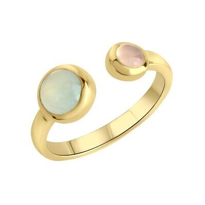 Jamelli Ring 925/- Sterling Silber Gold L 1/2 Jamelli Ring 925/- Sterling Silber Gold L 1/2