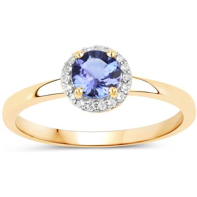Vira Jewels Ring 925-Sterling Silber vergoldet Glänzend Tansanit violett Gold NICHT Vira Jewels Ring 925-Sterling Silber vergoldet Glänzend Tansanit violett Gold NICHT