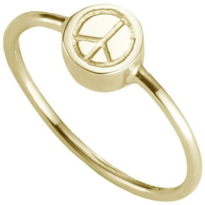 cai Ring 925/- Sterling Silber vergoldet Peace Gold NICHT cai Ring 925/- Sterling Silber vergoldet Peace Gold NICHT