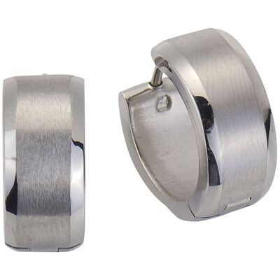 Zeeme Stainless Steel Klappcreolen Edelstahl matt Ø 16mm Silber Einheitsgröße Zeeme Stainless Steel Klappcreolen Edelstahl matt Ø 16mm Silber Einheitsgröße