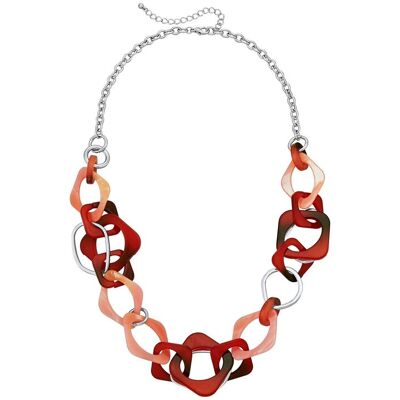 Steuer Modeschmuck Kette Acryl bunt Metall Glänzend Roségold Einheitsgröße Steuer Modeschmuck Kette Acryl bunt Metall Glänzend Roségold Einheitsgröße