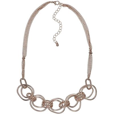 Steuer Modeschmuck Kette Metall Matt Glanz vergoldet rot Roségold Einheitsgröße Steuer Modeschmuck Kette Metall Matt Glanz vergoldet rot Roségold Einheitsgröße