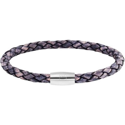 cai Armband Edelstahl Leder Marine 23cm Mehrfarben Einheitsgröße cai Armband Edelstahl Leder Marine 23cm Mehrfarben Einheitsgröße
