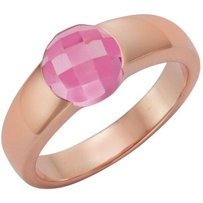 Jamelli Ring Silber 925 rosé-vergoldet mit lavendel-farbenen Quarz-Stein (beh.) Roségold L 1/2 Jamelli Ring Silber 925 rosé-vergoldet mit lavendel-farbenen Quarz-Stein (beh.) Roségold L 1/2