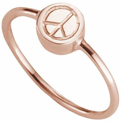 cai Ring 925/- Sterling Silber rotvergoldet Peace Roségold NICHT cai Ring 925/- Sterling Silber rotvergoldet Peace Roségold NICHT