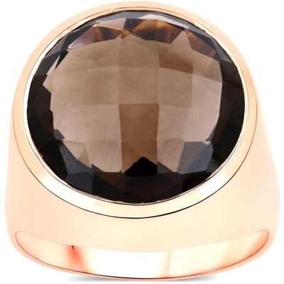Vira Jewels Ring 925-Sterling Silber rotvergoldet Glänzend Rauchquarz dunkelbraun Roségold P Vira Jewels Ring 925-Sterling Silber rotvergoldet Glänzend Rauchquarz dunkelbraun Roségold P