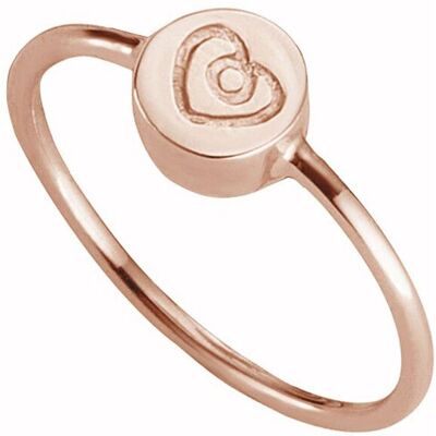 cai Ring 925/- Sterling Silber rotvergoldet Herz Roségold D 1/2 cai Ring 925/- Sterling Silber rotvergoldet Herz Roségold D 1/2