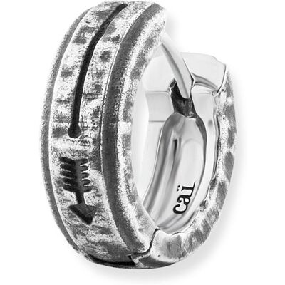 cai Single-Ohrring 925 Sterling Silber rhodinert matt oxidiert Silber Einheitsgröße cai Single-Ohrring 925 Sterling Silber rhodinert matt oxidiert Silber Einheitsgröße