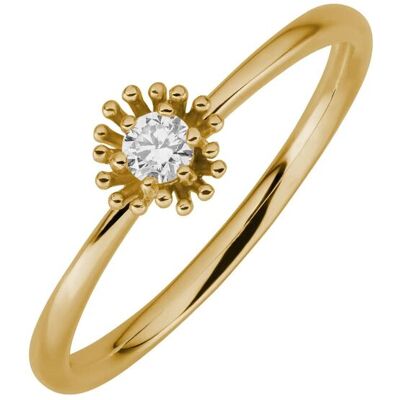 Lyomi Ring 585/- Gelbgold 1 synth. Diam. 0,10ct. Gold NICHT Lyomi Ring 585/- Gelbgold 1 synth. Diam. 0,10ct. Gold NICHT