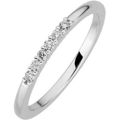Lyomi Ring 585/- Weißgold 6 synth. Diam. 0,11ct. Silber L 1/2 Lyomi Ring 585/- Weißgold 6 synth. Diam. 0,11ct. Silber L 1/2