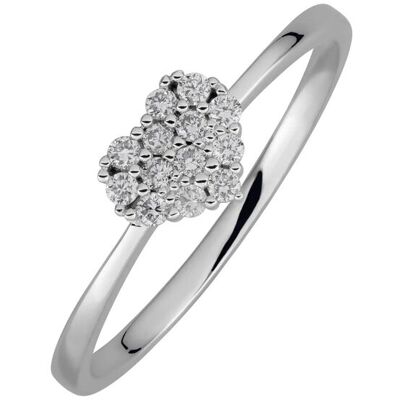 Lyomi Ring 585/- Weißgold 13 synth. Diam. 0,15ct. Silber L 1/2 Lyomi Ring 585/- Weißgold 13 synth. Diam. 0,15ct. Silber L 1/2