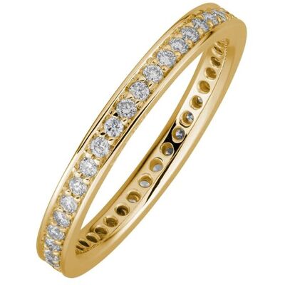 Lyomi Ring 585/- Gelbgold Memoire synth. Diam. 0,49ct. Gold R 1/2 Lyomi Ring 585/- Gelbgold Memoire synth. Diam. 0,49ct. Gold R 1/2