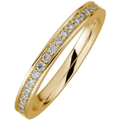 Lyomi Ring 585/- Gelbgold 21 synth. Diam. 0,24ct. Gold O 1/2 Lyomi Ring 585/- Gelbgold 21 synth. Diam. 0,24ct. Gold O 1/2