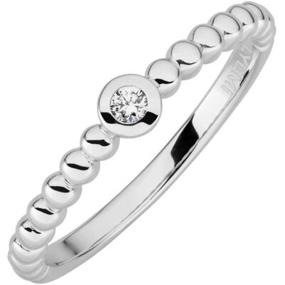 Lyomi Ring 585/- Weißgold 1 synth. Diam. 0,04ct. Silber O 1/2 Lyomi Ring 585/- Weißgold 1 synth. Diam. 0,04ct. Silber O 1/2