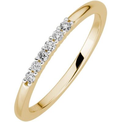 Lyomi Ring 585/- GG/rhod. 6 synth. Diam. 0,11ct. Mehrfarben O 1/2 Lyomi Ring 585/- GG/rhod. 6 synth. Diam. 0,11ct. Mehrfarben O 1/2