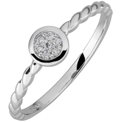 Lyomi Ring 585/- Weißgold 7 synth. Diam. 0,05ct. Silber O 1/2 Lyomi Ring 585/- Weißgold 7 synth. Diam. 0,05ct. Silber O 1/2