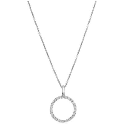 Lyomi Anhänger mit Kette 585/- Weißgold 25 synth. Diam. 0,51ct. Silber Einheitsgröße Lyomi Anhänger mit Kette 585/- Weißgold 25 synth. Diam. 0,51ct. Silber Einheitsgröße