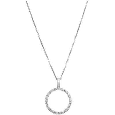 Lyomi Anhänger mit Kette 585/- Weißgold 25 synth. Diam. 0,68ct. Silber Einheitsgröße Lyomi Anhänger mit Kette 585/- Weißgold 25 synth. Diam. 0,68ct. Silber Einheitsgröße