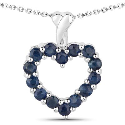 Vira Jewels Anhänger mit Kette 925 Sterling Silber rhodiniert Safir Silber Einheitsgröße Vira Jewels Anhänger mit Kette 925 Sterling Silber rhodiniert Safir Silber Einheitsgröße