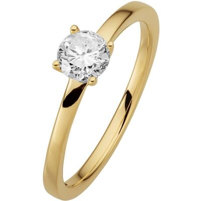 Orolino Ring 585/- Gelbgold 1 Brill. 0,50ct. weiß Gold Q Orolino Ring 585/- Gelbgold 1 Brill. 0,50ct. weiß Gold Q
