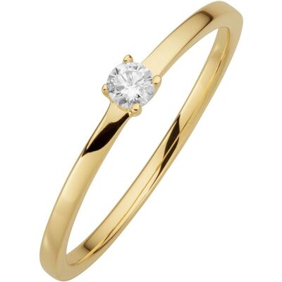Orolino Ring 585/- GG glanz 1 Brill. 0,10ct. weiß Gold O 1/2 Orolino Ring 585/- GG glanz 1 Brill. 0,10ct. weiß Gold O 1/2
