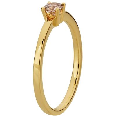 Orolino Ring 585/- Gelbgold glanz 1 Brill. 0,25ct. braun Gold L 1/2 Orolino Ring 585/- Gelbgold glanz 1 Brill. 0,25ct. braun Gold L 1/2