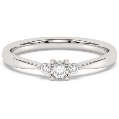 Diam Addict Ring 585 Weißgold mit im Labor gezüchtetem Diamanten Silber NICHT Diam Addict Ring 585 Weißgold mit im Labor gezüchtetem Diamanten Silber NICHT