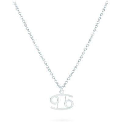 Beka & Bell BEKA&BELL Anhänger mit Kette 925-Sterling Silber Glänzend 42cm Krebs Silber Einheitsgröße Beka & Bell BEKA&BELL Anhänger mit Kette 925-Sterling Silber Glänzend 42cm Krebs Silber Einheitsgröße