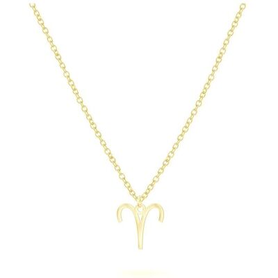 Beka & Bell BEKA&BELL Anhänger mit Kette 925-Sterling Silber vergoldet Glänzend 42cm Widder Gold Einheitsgröße Beka & Bell BEKA&BELL Anhänger mit Kette 925-Sterling Silber vergoldet Glänzend 42cm Widder Gold Einheitsgröße