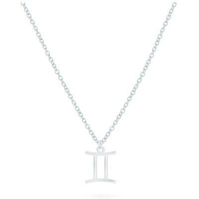 Beka & Bell BEKA&BELL Anhänger mit Kette 925-Sterling Silber Glänzend 42cm Zwilling Silber Einheitsgröße Beka & Bell BEKA&BELL Anhänger mit Kette 925-Sterling Silber Glänzend 42cm Zwilling Silber Einheitsgröße