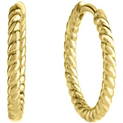 Celesta Silber Ohrringe Silber 925 vergoldet twisted 16mm Durchmesser Gold Einheitsgröße Celesta Silber Ohrringe Silber 925 vergoldet twisted 16mm Durchmesser Gold Einheitsgröße