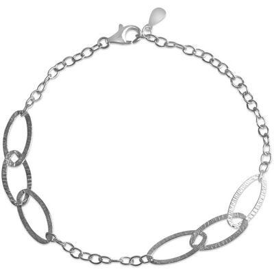 Celesta Silber Armband 925 Silber rhodiniert strukturiert Silber Einheitsgröße Celesta Silber Armband 925 Silber rhodiniert strukturiert Silber Einheitsgröße
