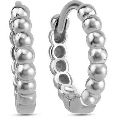 Dkeniz Creolen 925/- Sterling Silber Kugel-Creolen Silber Einheitsgröße Dkeniz Creolen 925/- Sterling Silber Kugel-Creolen Silber Einheitsgröße
