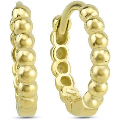 Dkeniz Creolen 925/- Sterling Silber vergoldet Kugel-Creolen Gold Einheitsgröße Dkeniz Creolen 925/- Sterling Silber vergoldet Kugel-Creolen Gold Einheitsgröße