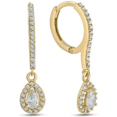 Dkeniz Ohrhänger 925/- Sterling Silber vergoldet Elegant & Pur Ohrring Gold Einheitsgröße Dkeniz Ohrhänger 925/- Sterling Silber vergoldet Elegant & Pur Ohrring Gold Einheitsgröße