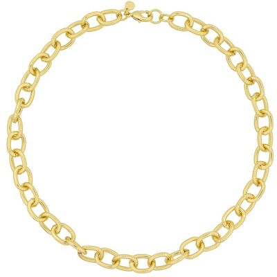 Fashionbox Kette Messing strukturiert vergoldet Gold Einheitsgröße Fashionbox Kette Messing strukturiert vergoldet Gold Einheitsgröße