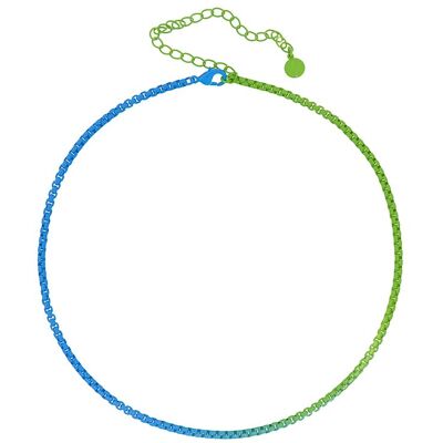 Fashionbox Kette Messing blau/grün lackiert Blau Einheitsgröße Fashionbox Kette Messing blau/grün lackiert Blau Einheitsgröße